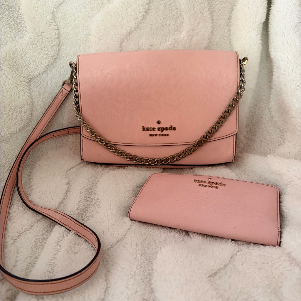 Kate Spade Blush Crossbody Bag And Wallet